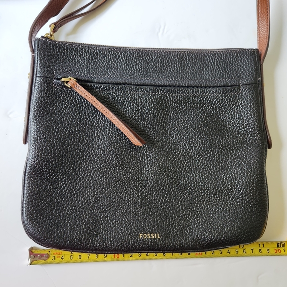 FOSSIL crossbody leather purse black - Picture 16 of 16